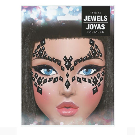 Zwarte Gezicht Stickers Vleermuis 30x14 cm