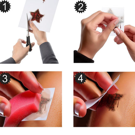 Gezicht Stickers Clown 30x14 cm