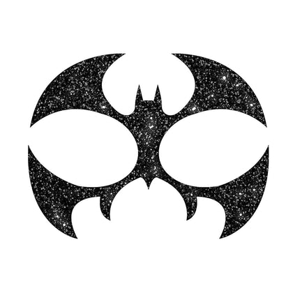 Gezicht Stickers Vleermuis Glitter 20cm
