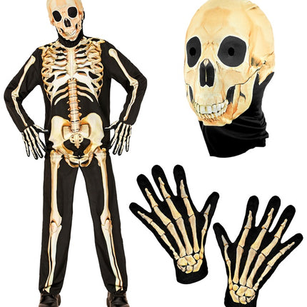 Skelet Kostuum 4 delig