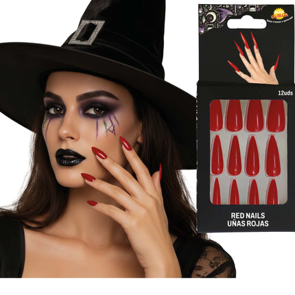 Halloween Nepnagels Rood Punt