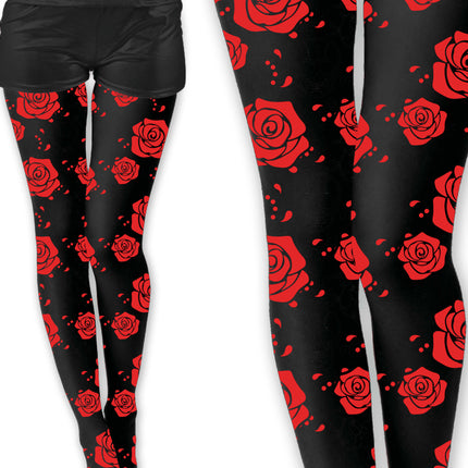 Rood Zwarte Panty Dames Rozen