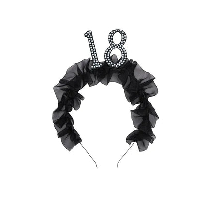 18 Jaar Haarband Zwart van Partydeco koop je bij Partywinkel