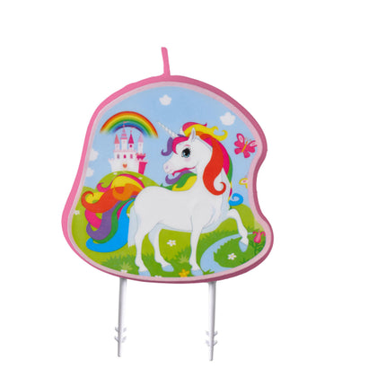 Unicorn Kaars Gekleurd 9cm