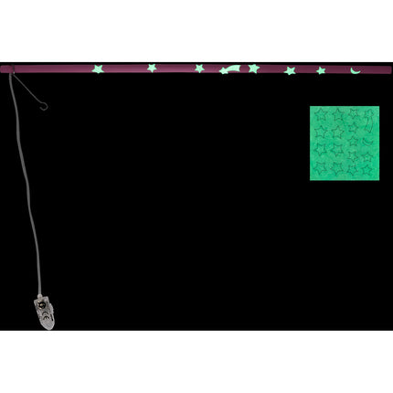 Lampionstokje LED Roze 40cm incl. 17 Glow Stickers