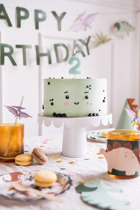 2 Jaar Kaars Lichtblauw 5,5cm van Partydeco koop je bij Partywinkel
