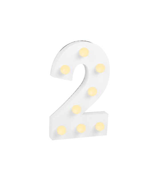 2 Licht Cijfer 16,5cm van Paper Dreams koop je bij Partywinkel