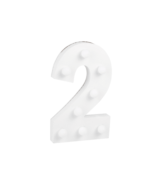 2 Licht Cijfer 16,5cm van Paper Dreams koop je bij Partywinkel