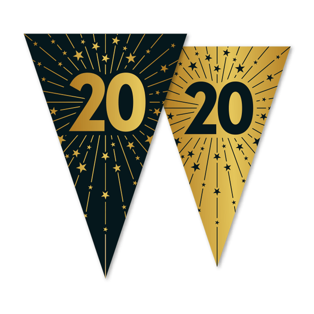 20 Jaar Slinger Goud Zwart 10m van WeFiesta koop je bij Partywinkel