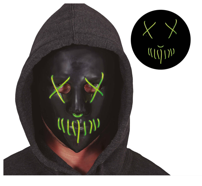 Groen Zwarte Halloween Masker Met Licht