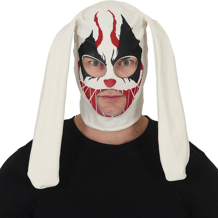 Halloween Masker Wit Konijn