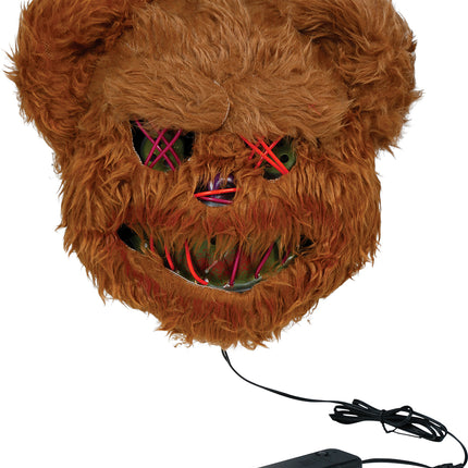 Halloween Masker Bruin Beer Met Licht