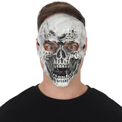 Halloween Masker Zwart Wit Skelet
