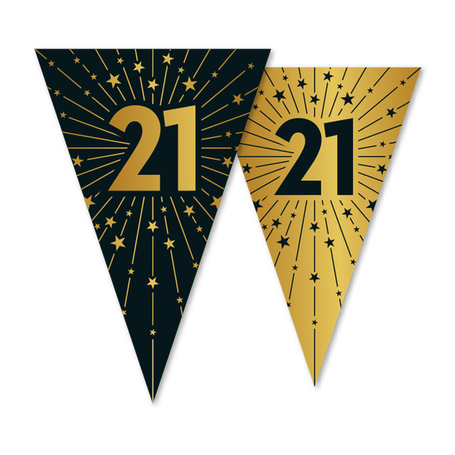 21 Jaar Slinger Goud Zwart 10m van WeFiesta koop je bij Partywinkel