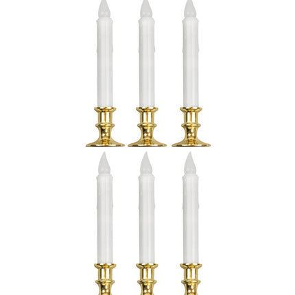 Witte Kaarsen Flikkerend Licht 6st
