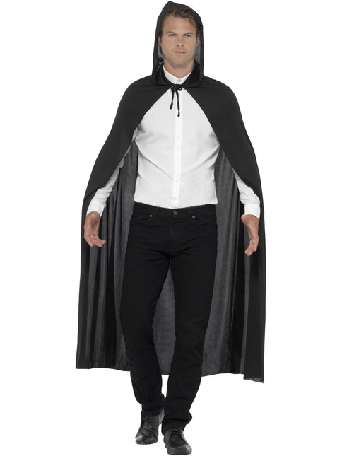 Halloween Cape Zwart Met Capuchon