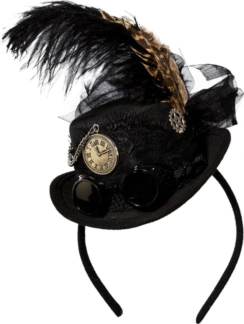 Steampunk Haarband Zwart