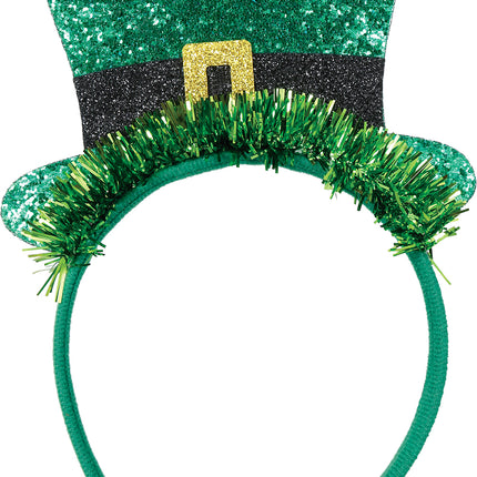 St. Patrick'S Day Haarband Met Hoed Glitter
