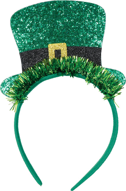 St. Patrick'S Day Haarband Met Hoed Glitter