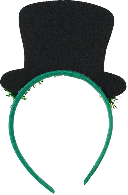 St. Patrick'S Day Haarband Met Hoed Glitter