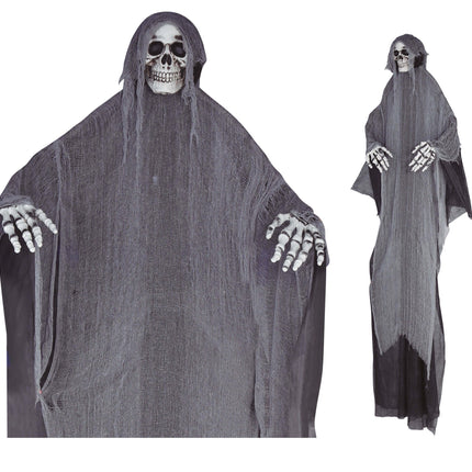 Grijze Halloween Hangdecoratie Skelet 3,2m