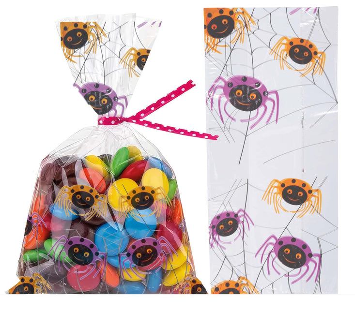 Uitdeelzakjes Spinnen 28cm 20st