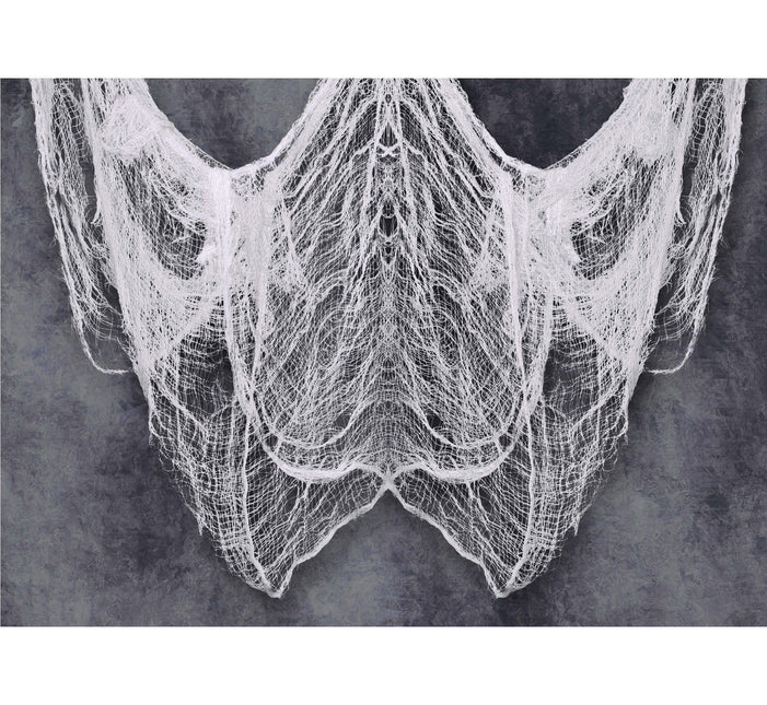 Halloween Wit Net Stof 5m