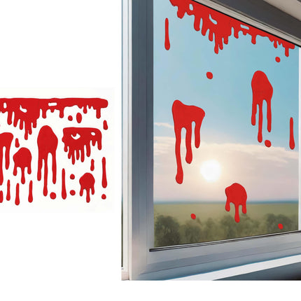 Halloween Raamdecoratie Bloed 25cm