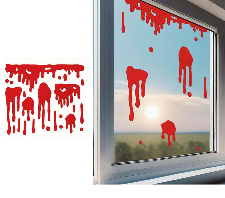 Halloween Raamdecoratie Bloed 25cm