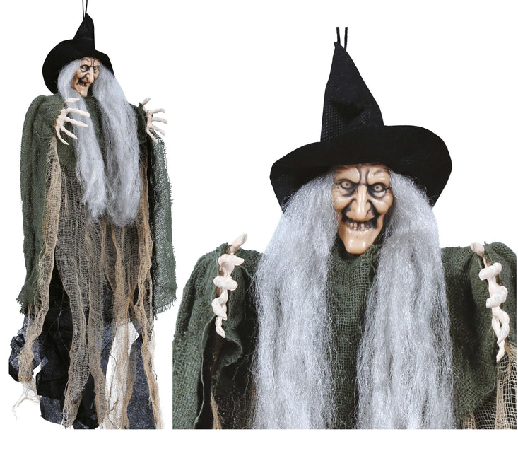 Halloween Pop Hangend Heks 50cm