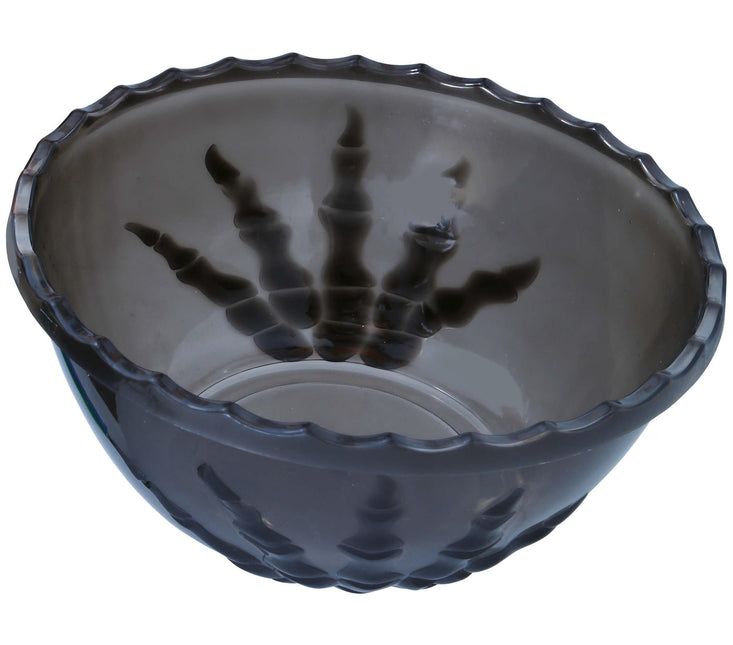 Zwarte Halloween Tafeldecoratie Skelethand Kom