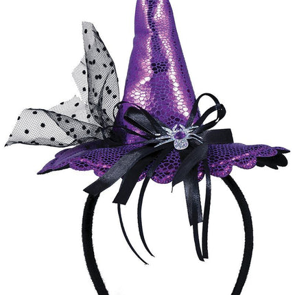 Paarse Haarband Heksen Hoed