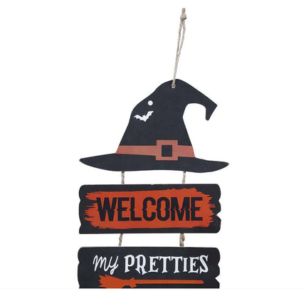 Halloween Deurbord Welcome 32cm