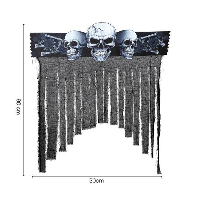 Halloween Deurgordijn Skelet