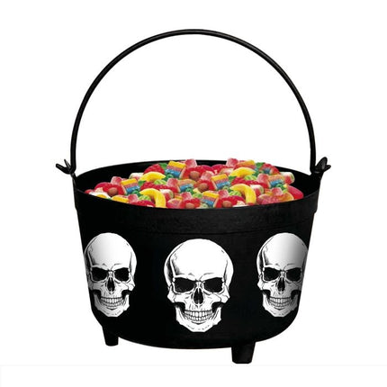 Zwarte Halloween Ketel Skeletten