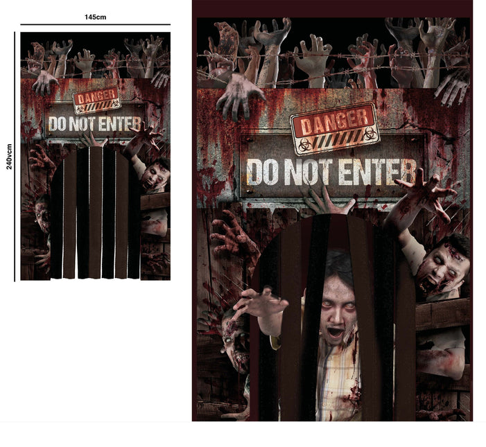 Halloween Deurgordijn Dont Enter 2,45m