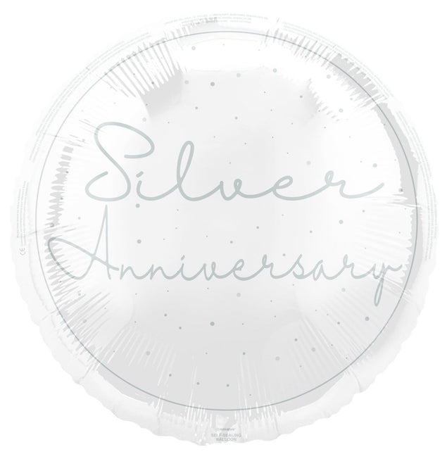 25 Jaar Getrouwd Helium Ballon Leeg 45cm van Unique koop je bij Partywinkel