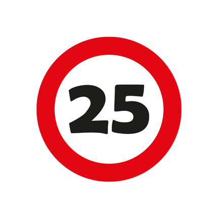 25 Jaar Tafelconfetti 2,5cm van Paper Dreams koop je bij Partywinkel