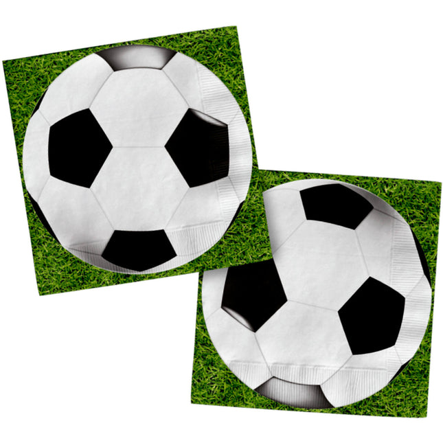 Servetten - voetbal - 33 x 33 cm - 20 stuks