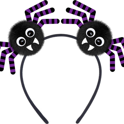 Halloween Haarband Zwart Spinnen