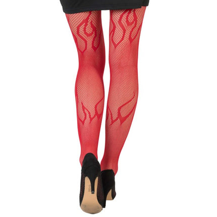 Rode Netpanty met Vlammen