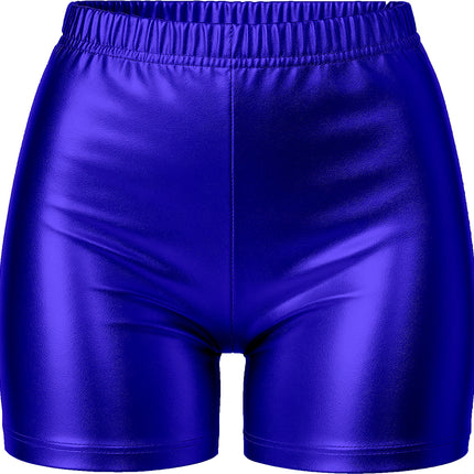 Blauwe Korte Broek Metallic