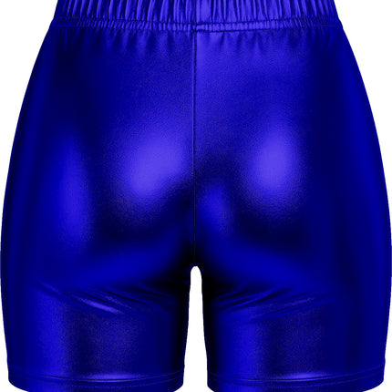 Blauwe Korte Broek Metallic