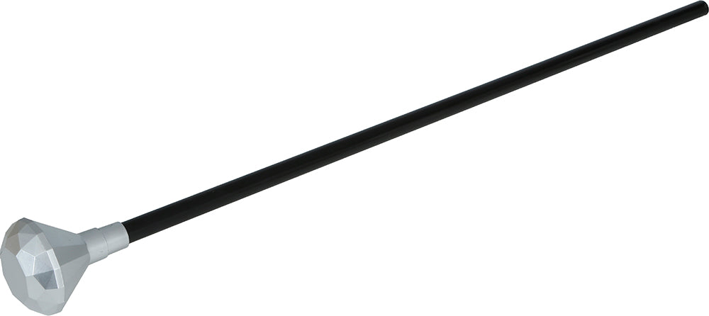 Zwart Zilveren Wandelstok Diamant Knop 85cm