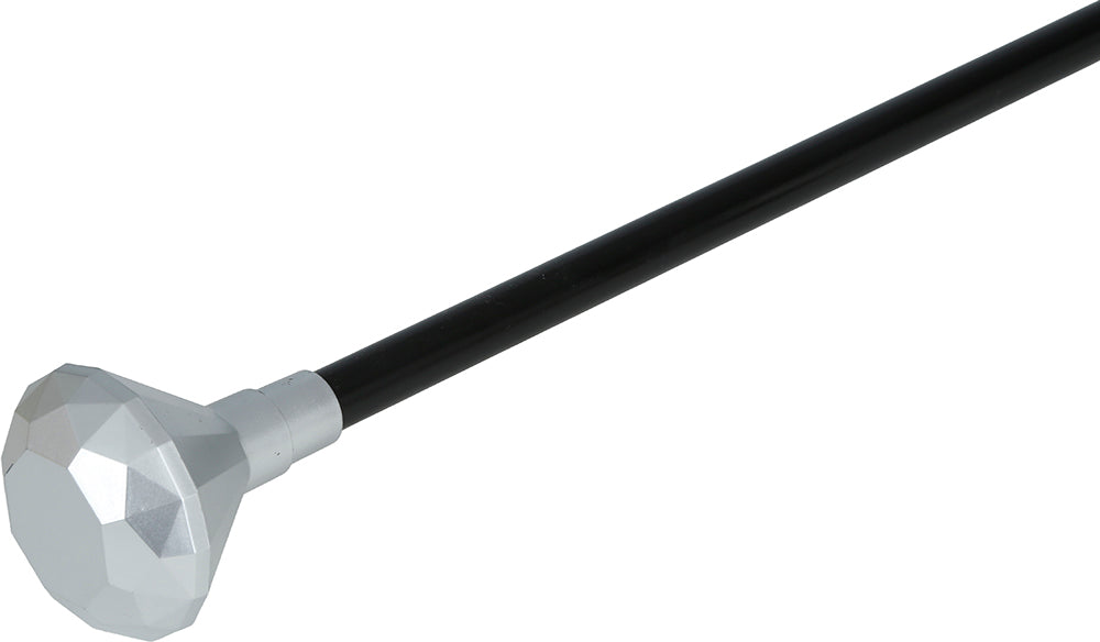 Zwart Zilveren Wandelstok Diamant Knop 85cm