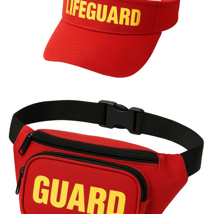 Rood Gele Verkleedset Lifeguard 2 delig