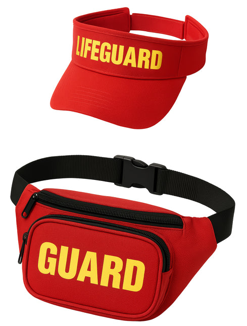 Rood Gele Verkleedset Lifeguard 2 delig