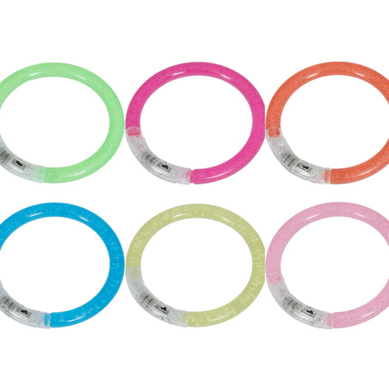 Gekleurde Armband Glow In The Dark 8cm 4st
