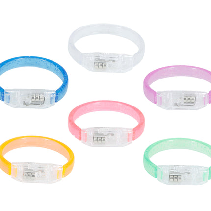 Gekleurde Armband Glow In The Dark 8cm 4st