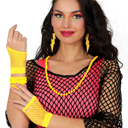 Neon 80S Accessoireset Geel 5 delig